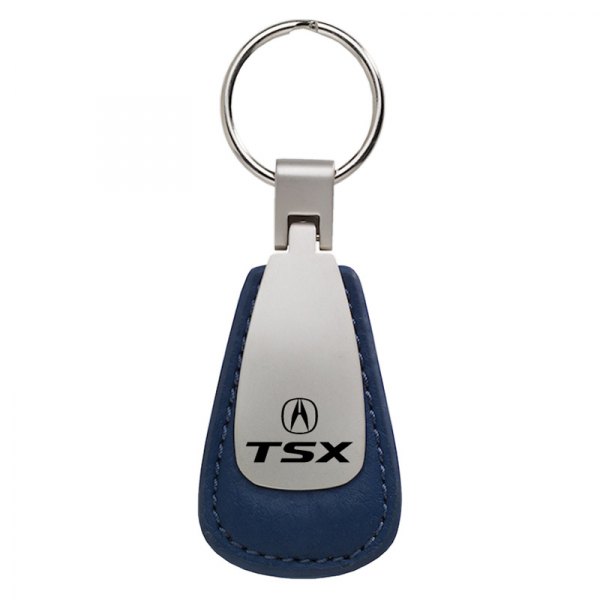 Autogold® - TSX Blue Leather Teardrop Key Chain