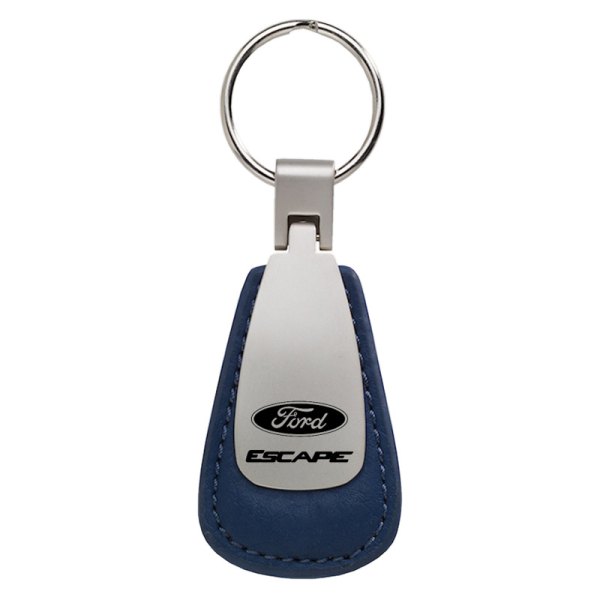 Autogold® - Escape Blue Leather Teardrop Key Chain