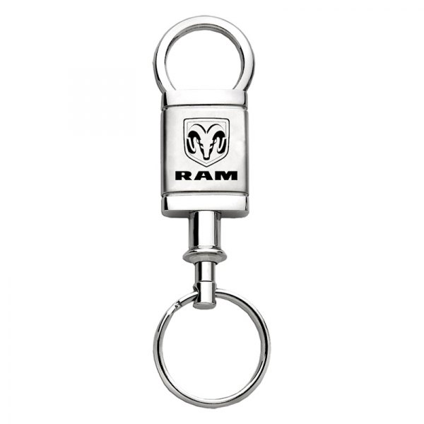 Autogold® - Ram Satin-Chrome Valet Key Chain