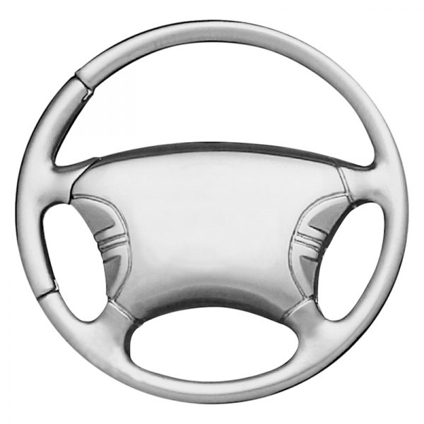 Autogold® - Blank Chrome Steering Wheel Key Chain