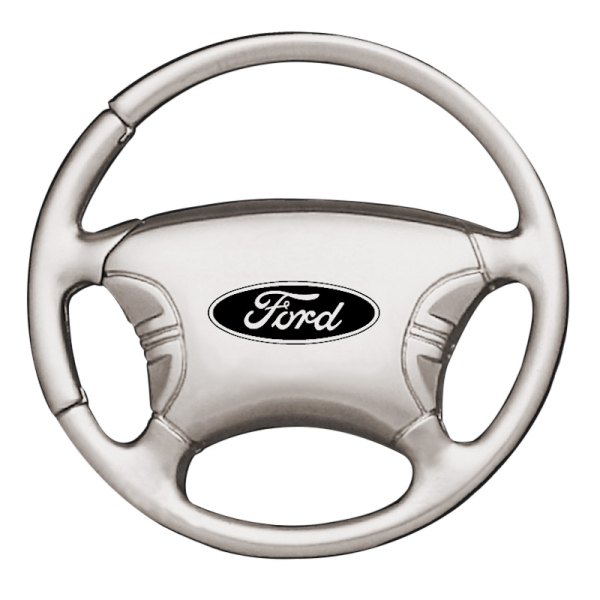 Autogold® - Ford Chrome Steering Wheel Key Chain