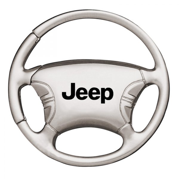Autogold® - Jeep Chrome Steering Wheel Key Chain