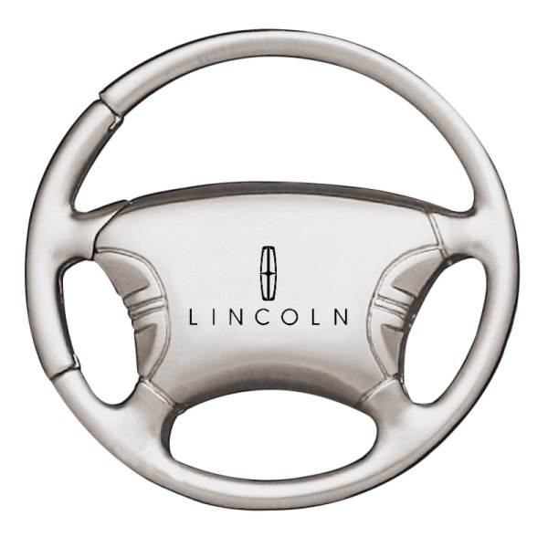 Autogold® - Lincoln Chrome Steering Wheel Key Chain