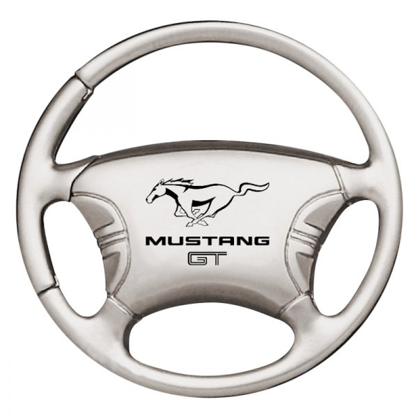 Autogold® - Mustang GT Chrome Steering Wheel Key Chain