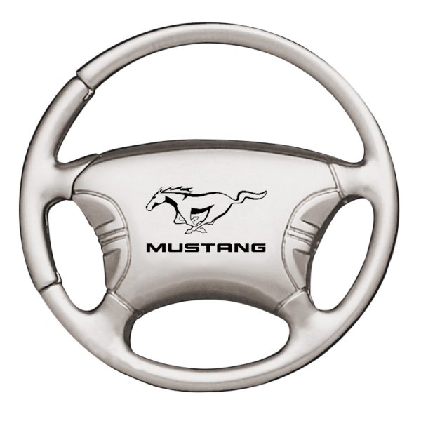 Autogold® - Mustang Chrome Steering Wheel Key Chain