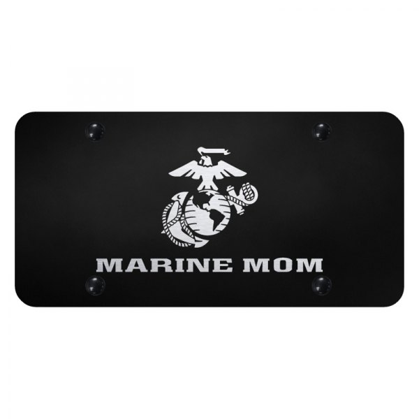 Autogold® - License Plate with Laser Etched Marine Mom Logo