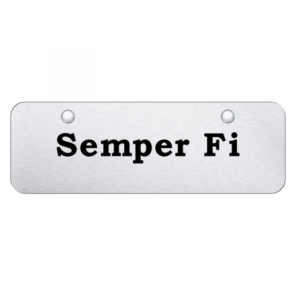 Autogold® - License Plate with Laser Etched Semper Fi Logo
