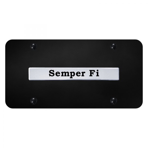 Autogold® - License Plate with 3D Semper Fi Logo