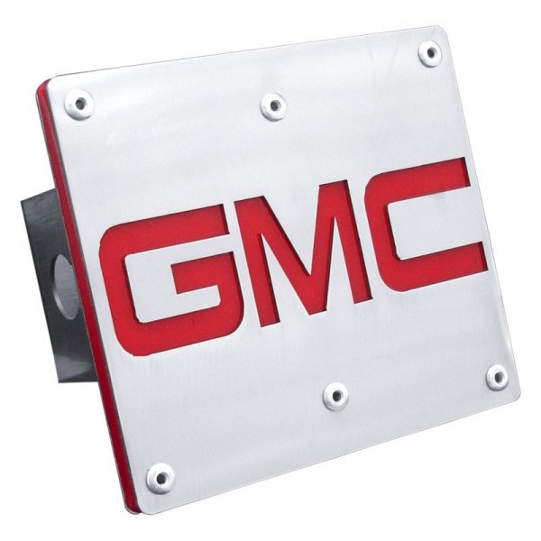 Autogold® - Brushed Hitch Cover with GMC Logo