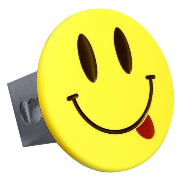 Autogold® - Yellow Hitch Cover with Smiley Face with Tongue Logo