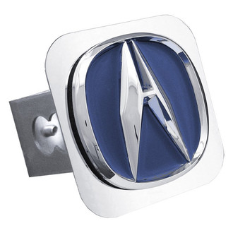 Autogold® - Blue Hitch Cover with Chrome Acura Logo for 1-1/4" Receivers