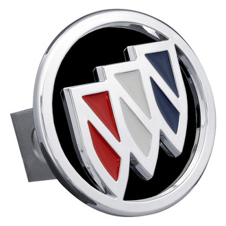 Autogold® - Chrome/Black Hitch Cover with Buick Tri-Color Fill Logo for 1-1/4" Receivers