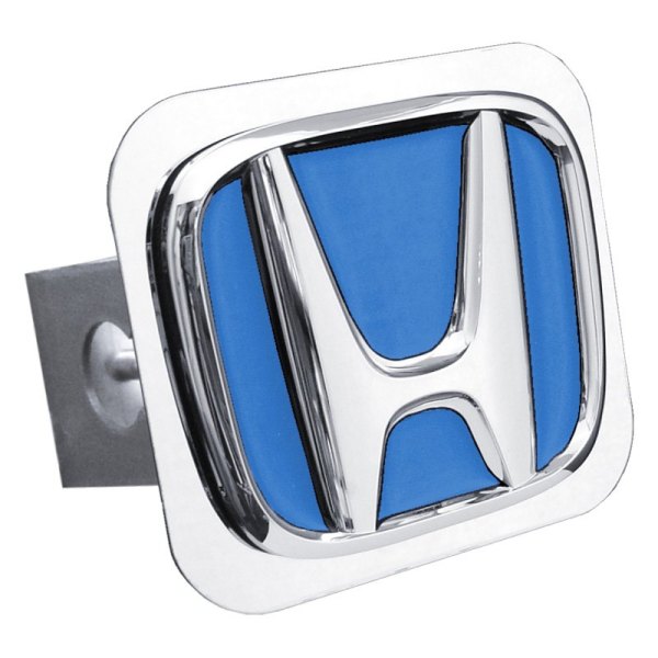 Autogold® - Chrome Hitch Cover with Honda 'Blue Fill' Logo
