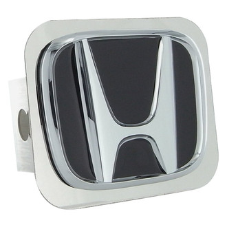 Autogold® - Black Hitch Cover with Chrome Honda Logo for 1-1/4" Receivers