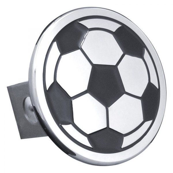 Autogold® - Chrome Hitch Cover with Soccer Ball Class II Logo