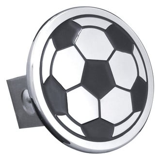Autogold® - Chrome Hitch Cover with Soccer Ball Logo