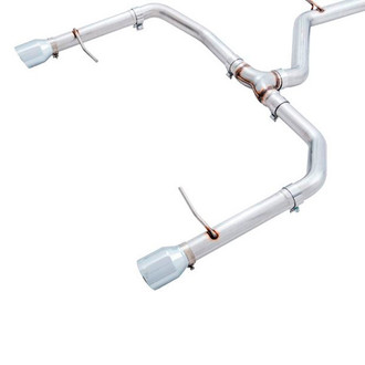 AWE Tuning® - Track Edition™ 304 SS Non-Resonated Cat-Back Exhaust System with Split Rear Exit