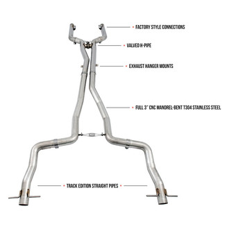 AWE Tuning® - Track Edition™ 304 SS Cat-Back Exhaust System with Split Rear Exit