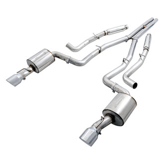 AWE Tuning® - Touring Edition™ 304 SS Non-Resonated Cat-Back Exhaust System with Split Rear Exit