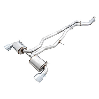 AWE Tuning® - Touring Edition™ 304 SS Non-Resonated Downpipe-Back Exhaust System with Split Rear Exit