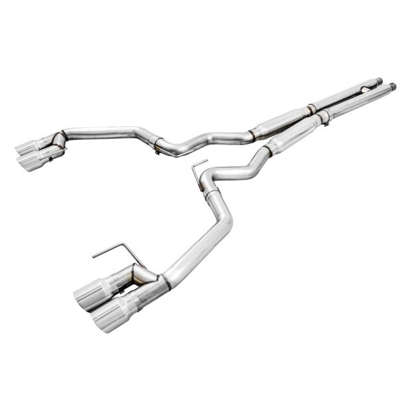 AWE Tuning® - Track Edition™ 304 SS Cat-Back Exhaust System, Ford Mustang