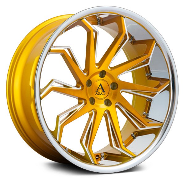 AZAD® - AZ1101 Gold with Machined Face and Chrome SS Lip