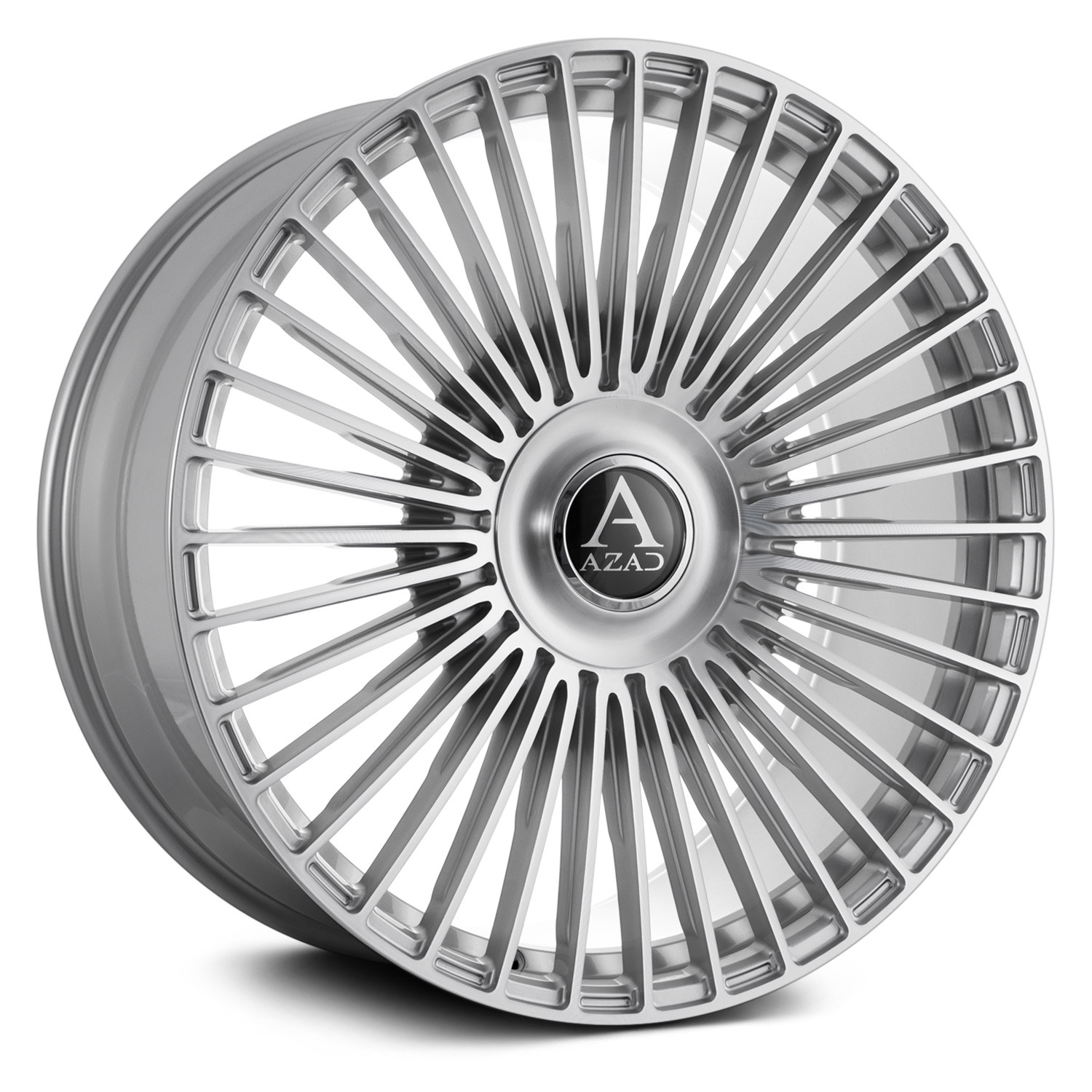 AZAD® AZV04 Wheels - Brushed Silver Rims
