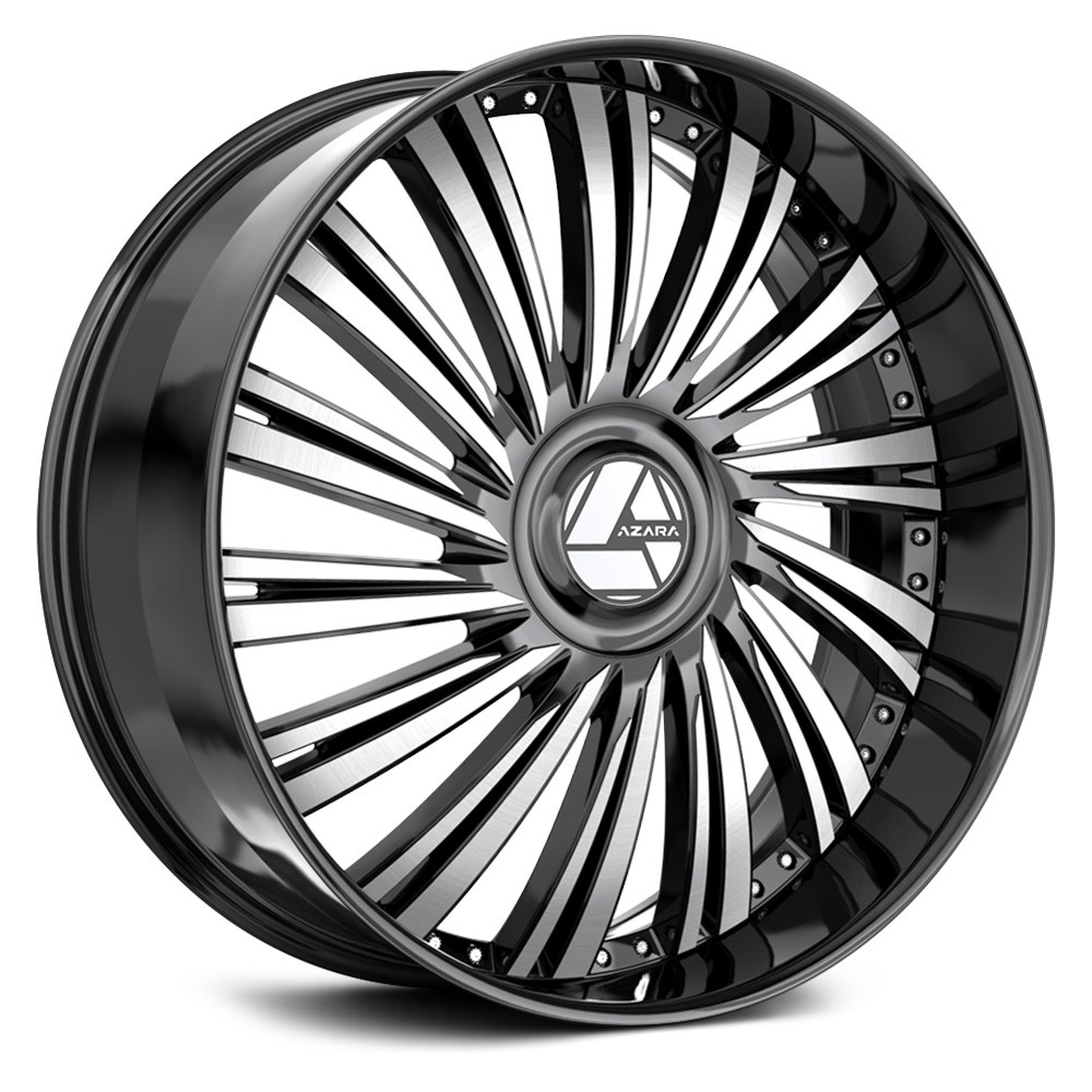 AZARA® AZX-102 Wheels - Gloss Black with Machined Face Rims