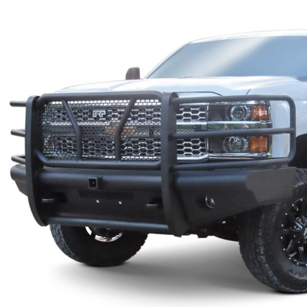 Back Road® - Pipe Force Series Full Width Front HD Black Powder Coat Bumper