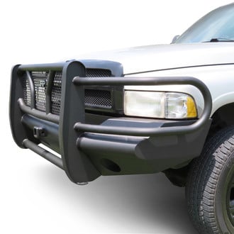 Back Road® - Pipe Force Series Full Width Black Powder Coated Front HD Bumper with Full Grille Guard