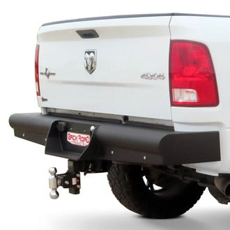 Back Road® - Pipe Force Series Full Width Black Powder Coat Rear HD Bumper