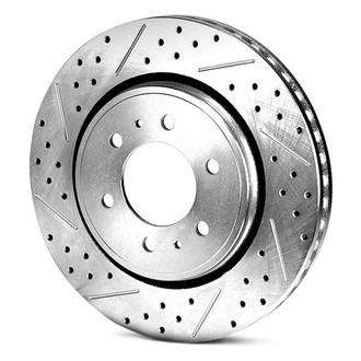 Baer® - Replacement Drilled and Slotted 1-Piece Front Driver Side Brake Rotor for Track4 Brake Systems