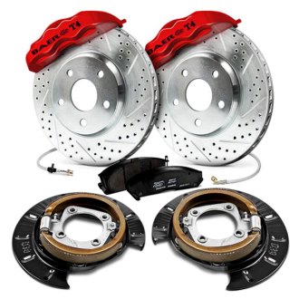 Baer® - Track4 Drum-to-Disc Drilled and Slotted Conversion Brake System