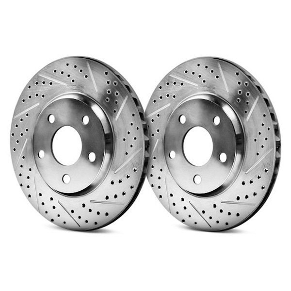  Baer® - EradiSpeed Plus 1 Drilled and Slotted 1-Piece Front Brake Rotors
