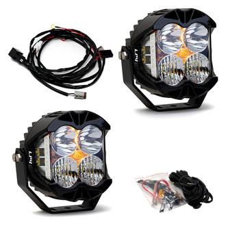 Baja Designs® - LP4 Pro™ 5.1" 2x60W/2x4.83W Round Driving/Combo Beam LED Lights, with Amber DRL
