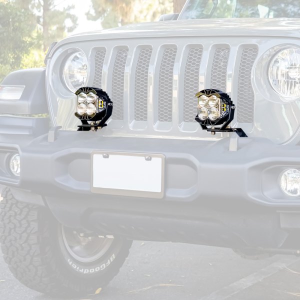 Baja Designs® - LP4 Pro™ 5.1" 2x60W/4.83W Round Driving/Combo Beam LED Light Kit, with Amber DRL and Upfitter