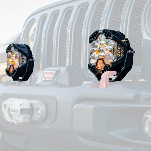 Baja Designs® - LP6 Pro™ 6.5" 2x90W/4.14W Round Driving/Combo Beam LED Light Kit, with Amber DRL
