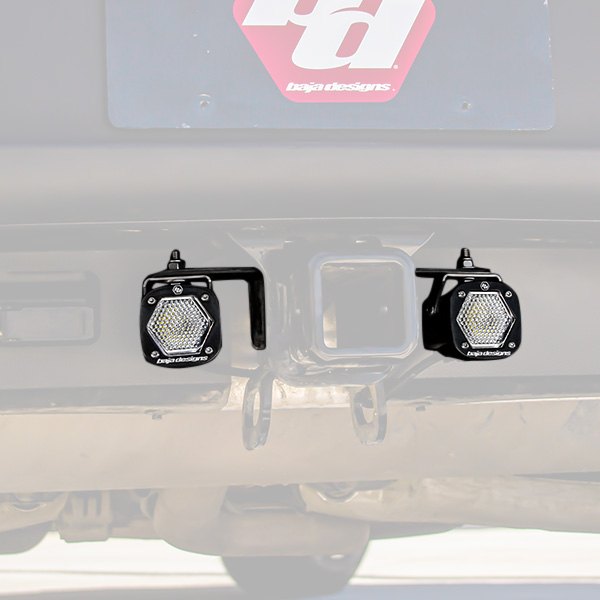 Baja Designs® - Rear Bumper S1™ 2.1" 2x20W Square Wide Cornering Beam LED Light Kit, Ford Bronco