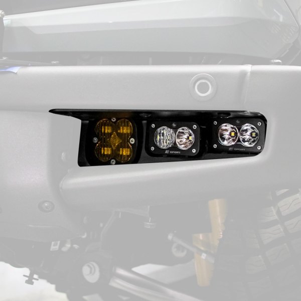 Baja Designs® - Fog Light Location Squadron Sport™ and S2 Sport™ 3" 2x26W/4x12W Square Driving/Combo Beam LED Light Kit, with Upfitter