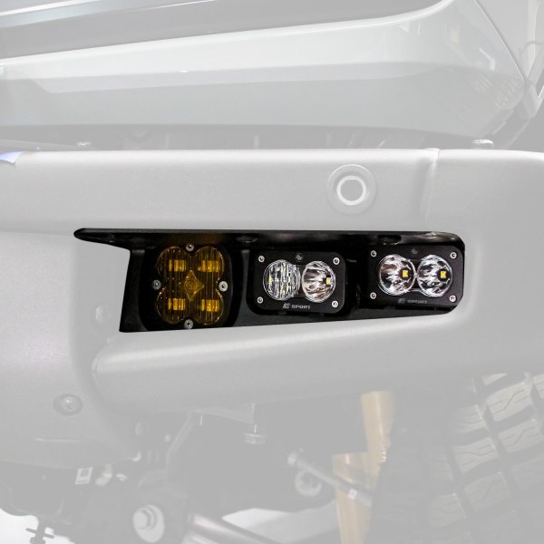 Baja Designs® - Grille Squadron SAE™ and S2 Sport™ 20" 12W Driving/Combo Beam LED Light Bar Kit, with Amber Backlight