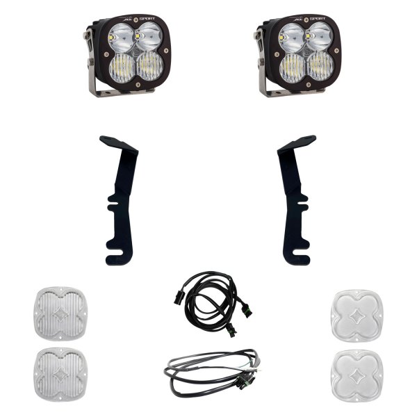 Baja Designs® - A-Pillar XL Sport™ 4.43" 2x26W Square Driving/Combo Beam LED Light Kit, Full Set