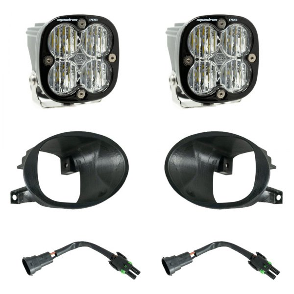 Baja Designs® - Fog Light Location Squadron Pro™ 3" 2x40W Square Wide Cornering Beam LED Light Kit, Mercedes Sprinter