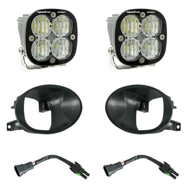 Baja Designs® - Fog Light Location Squadron Sport™ 3" 2x26W Square Wide Cornering Beam LED Light Kit, Mercedes Sprinter