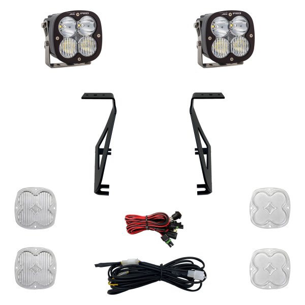 Baja Designs® - A-Pillar XL Pro™ 4.43" 2x40W Square Driving/Combo Beam LED Light Kit, Full Set