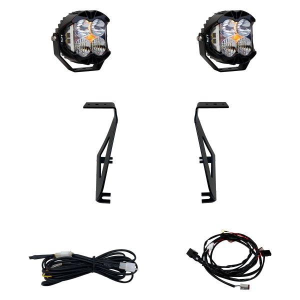 Baja Designs® - A-Pillar LP4 Pro™ 5.1" 2x60W Square Driving/Combo Beam LED Light Kit, Full Set