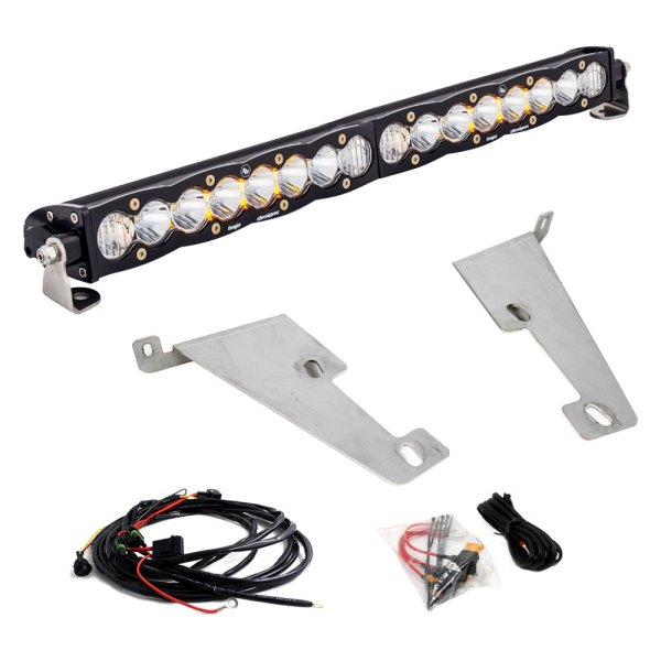Baja Designs® - Behind Grille S8™ 20" 120W Driving/Combo Beam Amber LED Light Bar Kit, Toyota Tundra