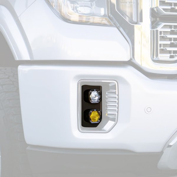 Baja Designs® - Fog Light Location S1™ 2.1" 4x20W Square Spot Beam White/Amber LED Lights Kit