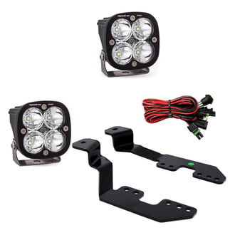 Baja Designs® - A-Pillar Mounted Squadron Pro™ 3" 2x40W Square Spot Beam LED Lights Kit