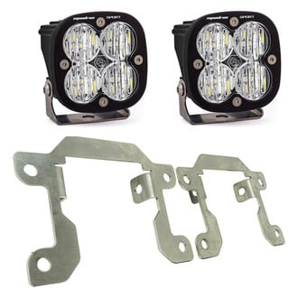 Baja Designs® - Fog Light Location Mounted Squadron Sport™ 3" 2x26W Square Wide Cornering Beam LED Light Kit