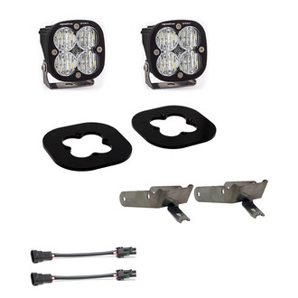 Baja Designs® - Fog Light Location Mounted Squadron Sport™ 3" 2x30W Square Wide Cornering Beam LED Light Kit